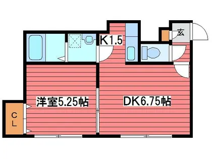 Lohas T45【201号室】の間取り