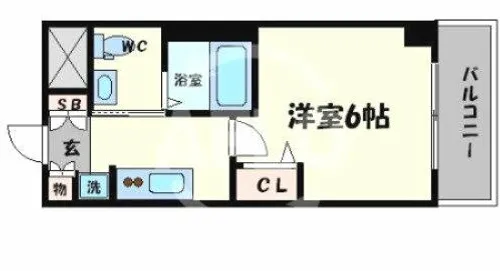 エステムプラザ難波WESTⅡプレディア【7階】の間取り