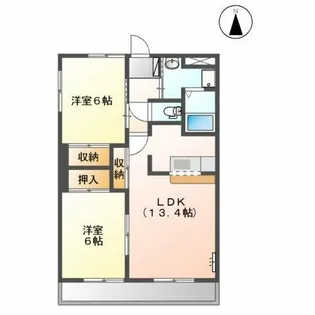 サンフォレスト星崎【2階】の間取り