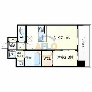 セレニテ難波ミラク壱番館【4階】の間取り