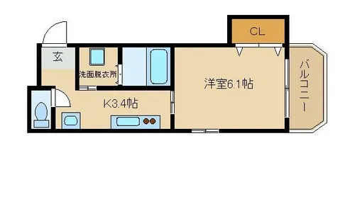 メゾン東桜木【1階】の間取り
