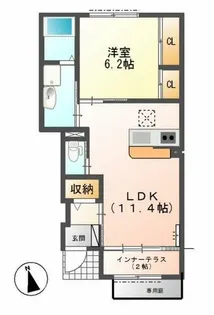 シュヴァリエ(Chevalier)【1階】の間取り