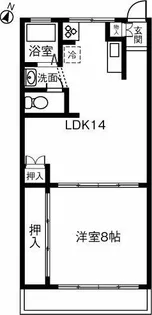 ジードルンク【1D号室】の間取り