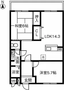 太平コーポラスⅠ【104号室】の間取り