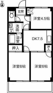 ハイツ北外山【305号室】の間取り
