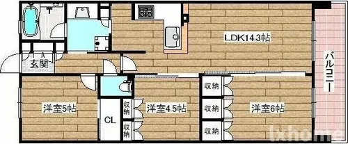 パークナード・レーベン茨木さわらぎ【7階】の間取り