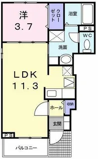 メゾンジャスティス A【1階】の間取り