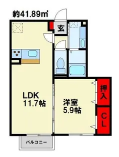 Recente浜町【205号室】の間取り