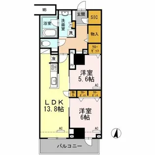 セントラルレジデンス【804号室】の間取り