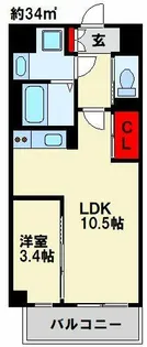 仮称)若富士町マンション【2階】の間取り