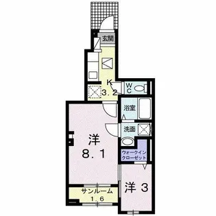 コンフォール苅田【1階】の間取り