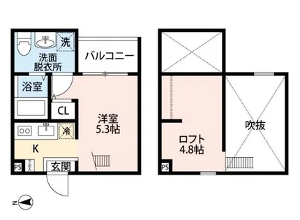 ヒルズ古出来【202号室】の間取り