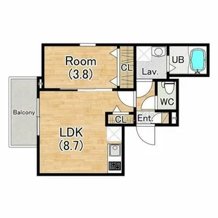 セゾングラース新瑞橋【1階】の間取り