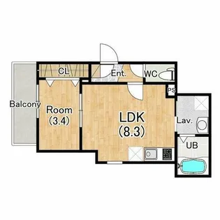 セゾングラース新瑞橋【2階】の間取り