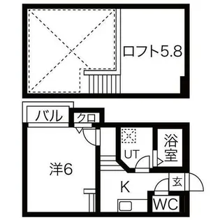 Creo本陣参番館【102号室】の間取り
