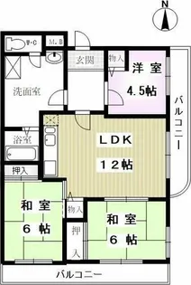 アルカディア武庫之荘東【4階】の間取り