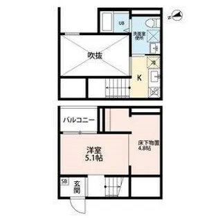 Beatus【202号室】の間取り