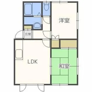 レジデンス・モンローゼA棟【102号室】の間取り