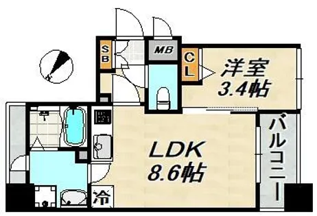SDグランツ神戸ウエスト【6階】の間取り