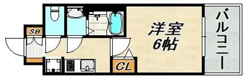 プレサンス神戸長田マリエント【4階】の間取り