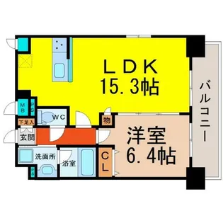プレサンス名古屋STATIONアブソリュート【13階】の間取り