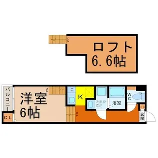 ハーモニーテラス四番II【2階】の間取り