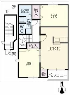 クァイエットメゾン天王【201号室】の間取り