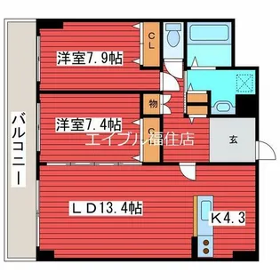 福住NBコート【2階】の間取り