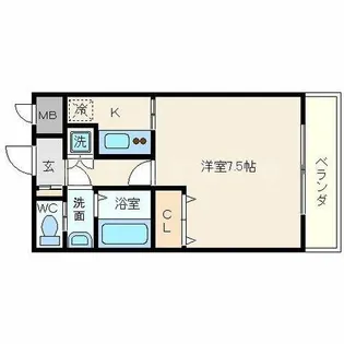 エイペックス中之島南【9階】の間取り