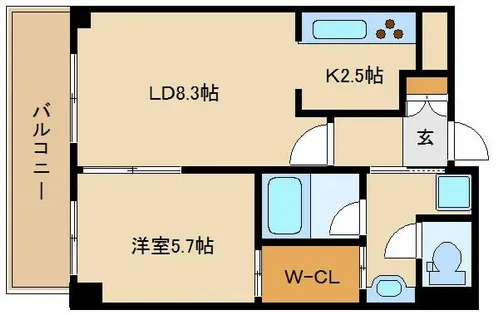 アウローラ武庫之荘【2階】の間取り