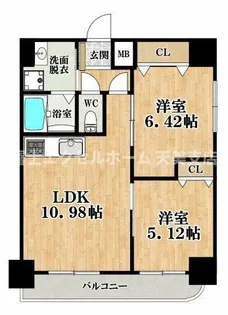 ふぁみーゆ天美南【8階】の間取り