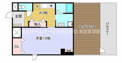 ラシーヌ御崎【8階】の間取り