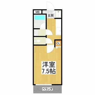 フジパレス シェソワ土塔【1階】の間取り