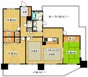 エスリード高槻上牧【11階】の間取り