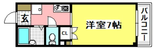 メゾンルミエール【202号室】の間取り