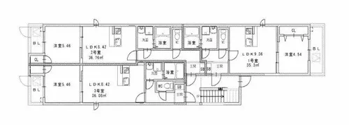 BR石丸【3階】の間取り