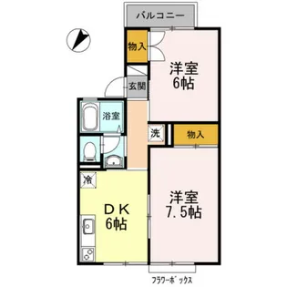 ロイヤルシャルム米田【2階】の間取り