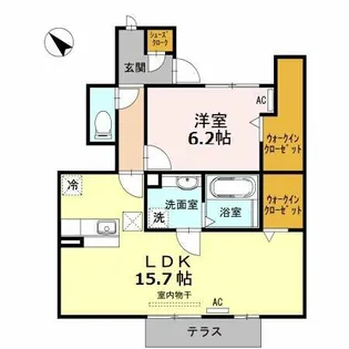 パピヨン【1階】の間取り