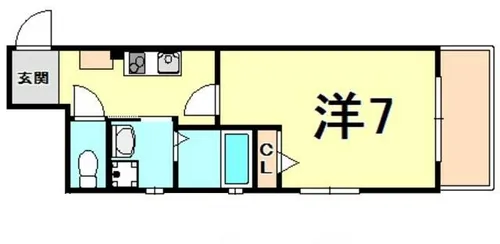 クラウド西宮北口【1階】の間取り