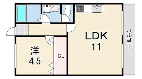 パークハイツ【1階】の間取り