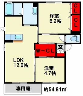 シャーメゾン・ヴァン A棟【2階】の間取り