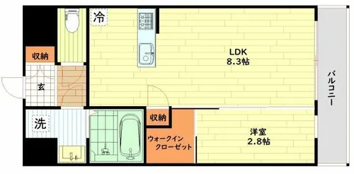 大阪府大阪市浪速区下寺3丁目【マンション】の間取り