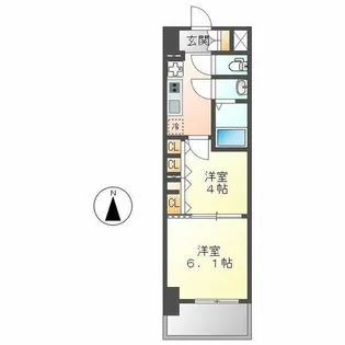 愛知県名古屋市熱田区四番2丁目【マンション】の間取り