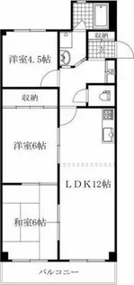 宝本宮ハイツ【1階】の間取り