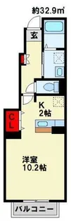Clair S【102号室】の間取り