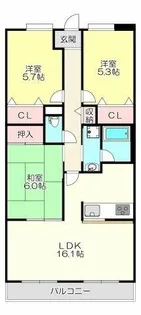 OTOGIKU(乙菊)【3階】の間取り