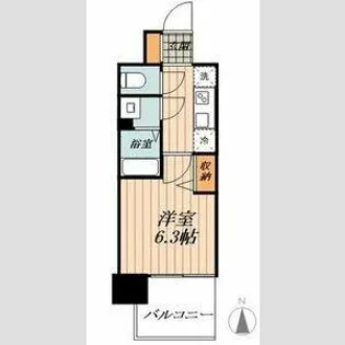 ディアレイシャス名駅WEST【9階】の間取り