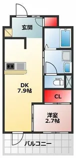 サザンクレスト七道シエル【209号室】の間取り