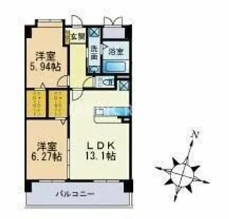 ボヌールふぢ【3階】の間取り