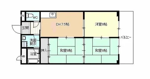 ロイヤル服部【4階】の間取り